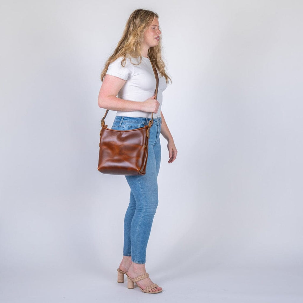 JULIANNE LEATHER HOBO BAG - SMALL