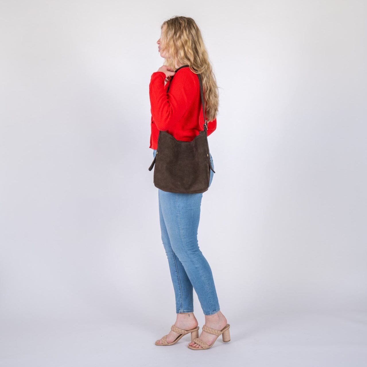 JULIANNE LEATHER HOBO BAG - SMALL