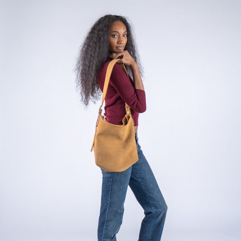 JULIANNE LEATHER HOBO BAG - SMALL