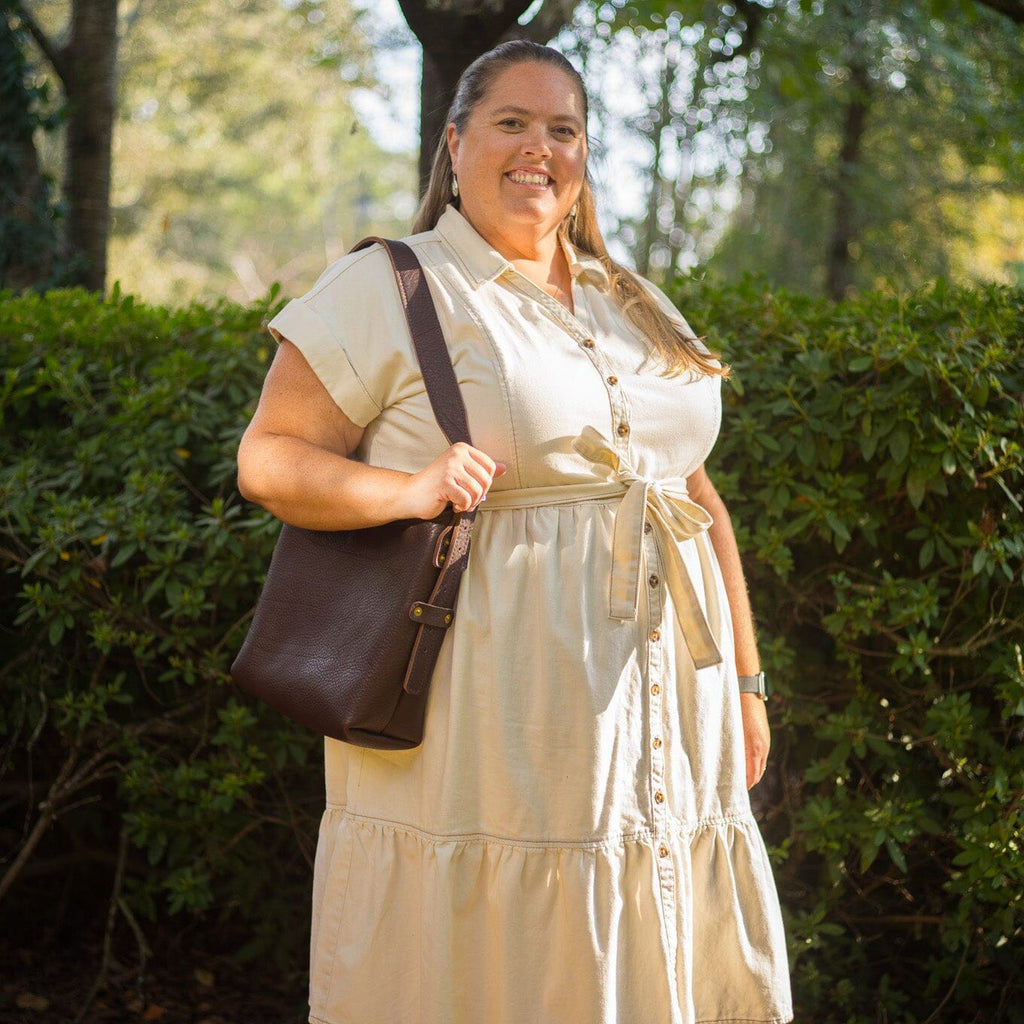 JULIANNE LEATHER HOBO BAG - SMALL