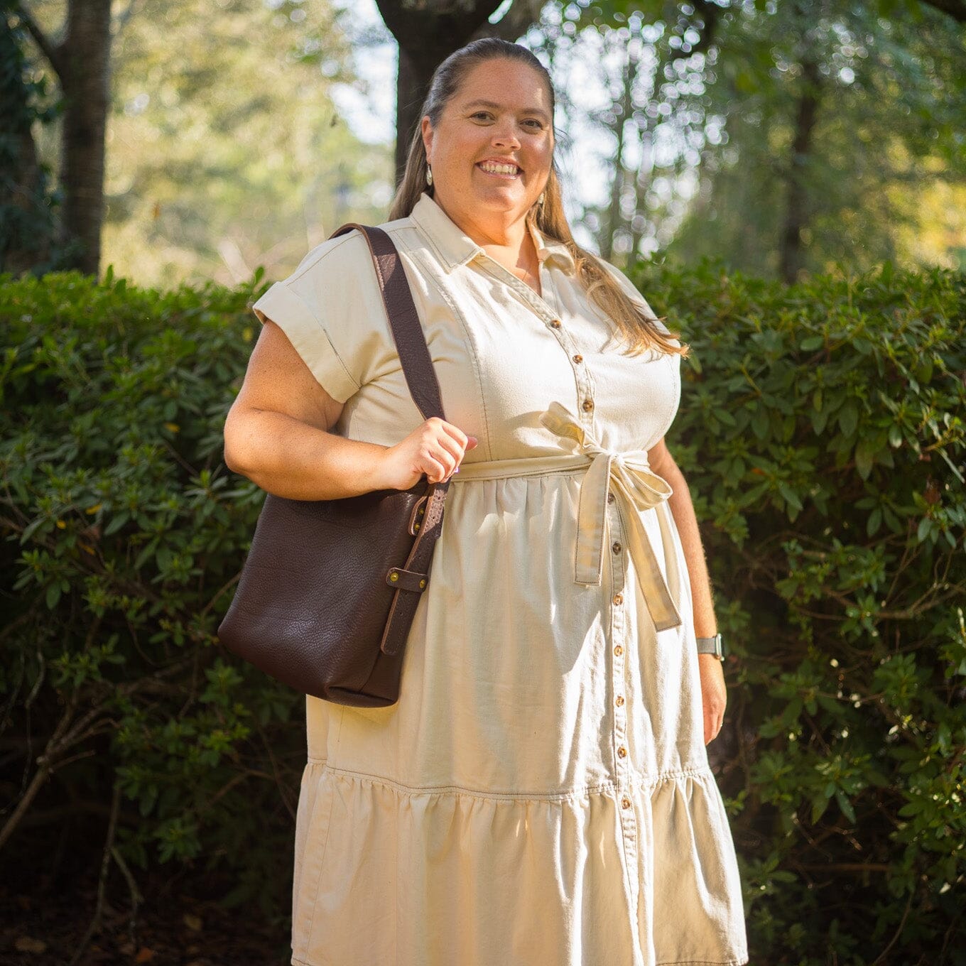 JULIANNE LEATHER HOBO BAG - SMALL