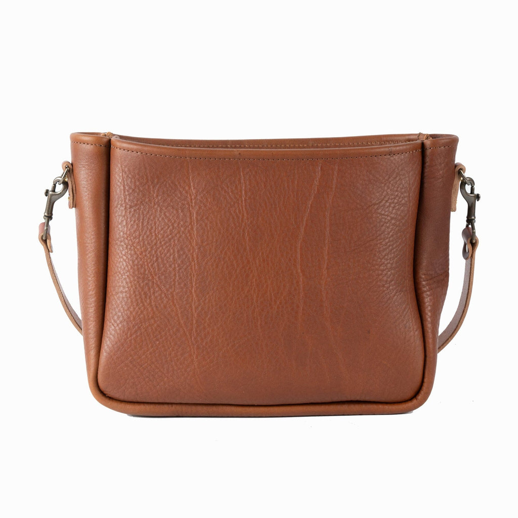 RENNIE LEATHER SHOULDER BAG - LARGE - SADDLE