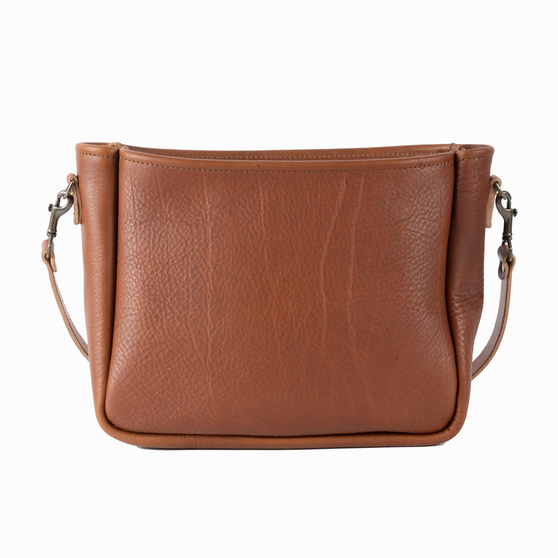 RENNIE LEATHER SHOULDER BAG - LARGE - SADDLE