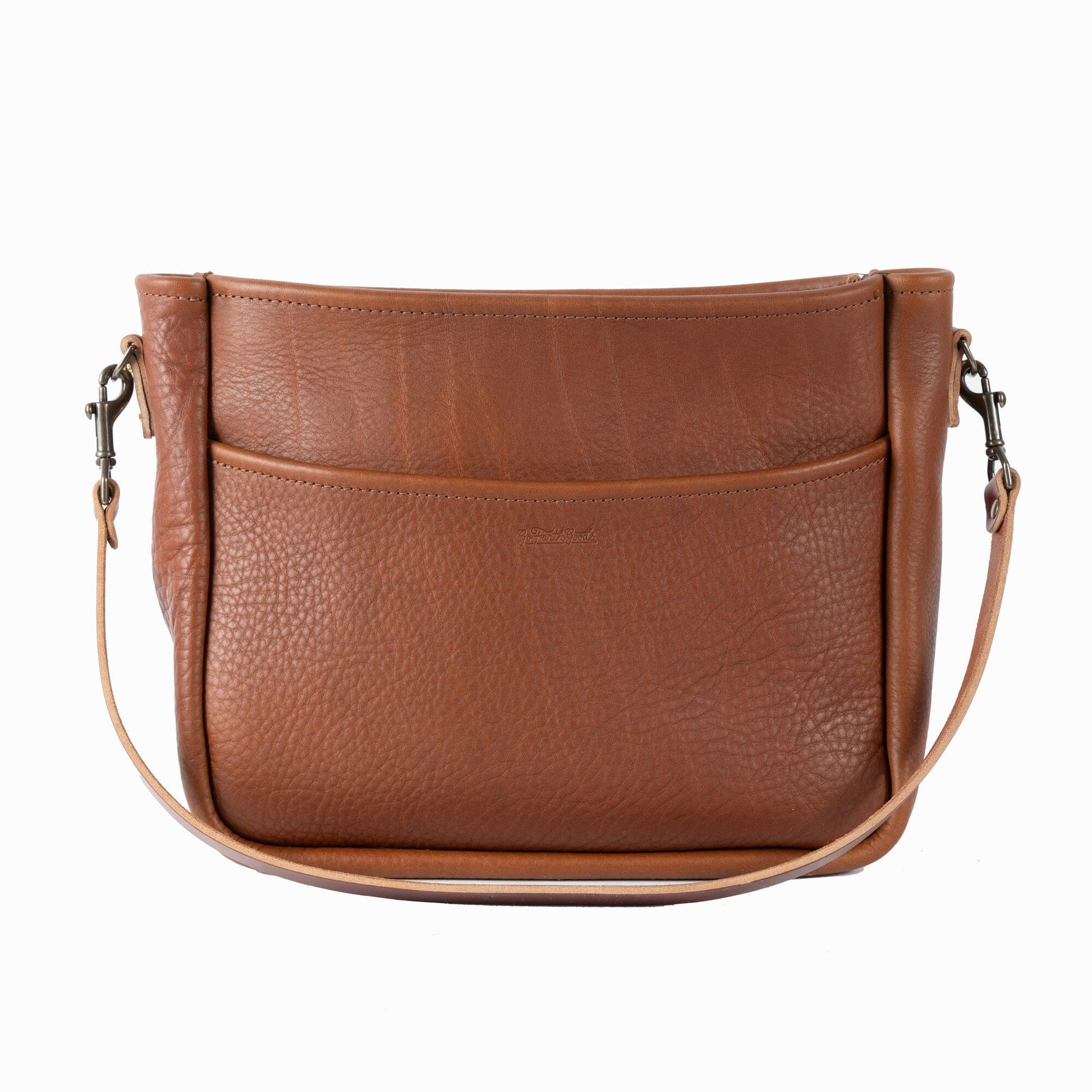 RENNIE LEATHER SHOULDER BAG - LARGE - SADDLE