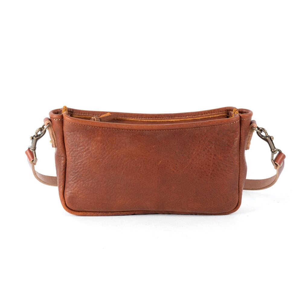 RENNIE LEATHER SHOULDER BAG - SADDLE