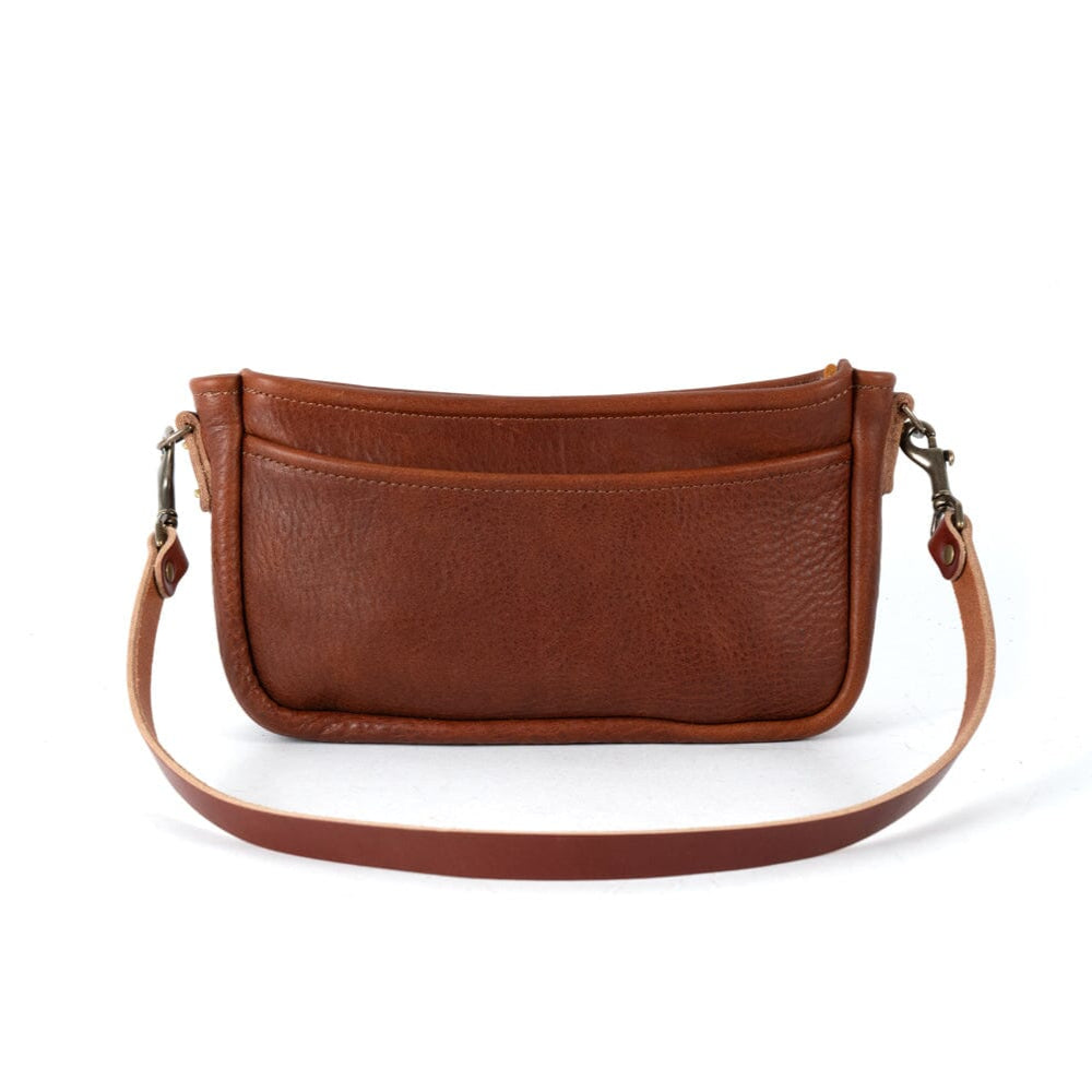 RENNIE LEATHER SHOULDER BAG - SADDLE