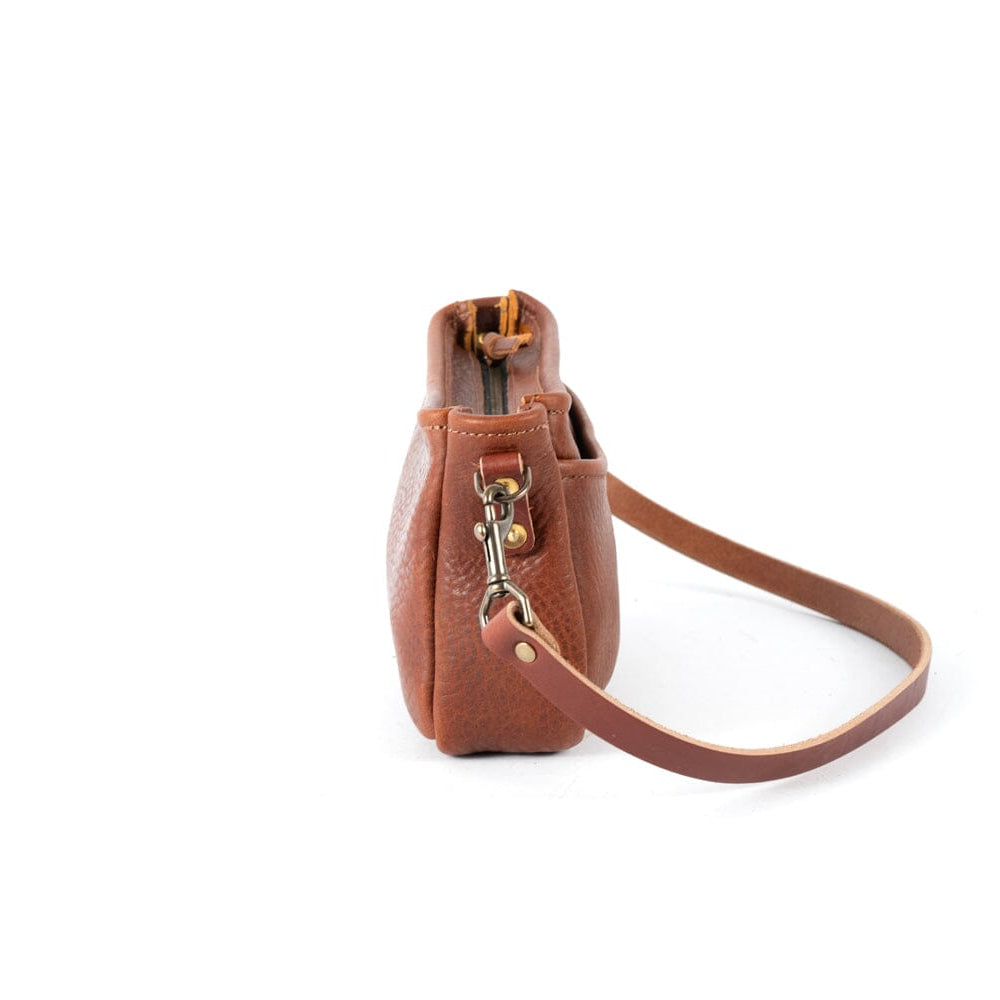 RENNIE LEATHER SHOULDER BAG - SADDLE